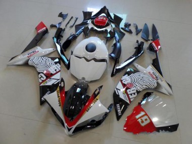 07-08 Schwarz Weiß Rot Yamaha YZF R1 Motorrad Verkleidung
