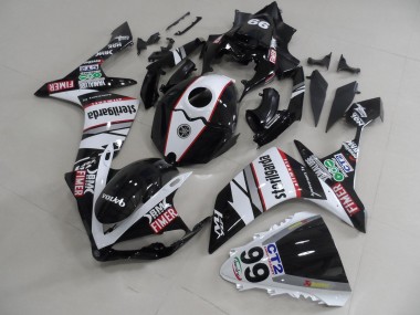 07-08 Schwarz weißes Aufkleberpaket Yamaha YZF R1 Motorrad Verkleidung