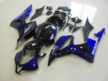 07-08 Schwarze Blau Flamme Honda CBR600RR Motorrad Verkleidung
