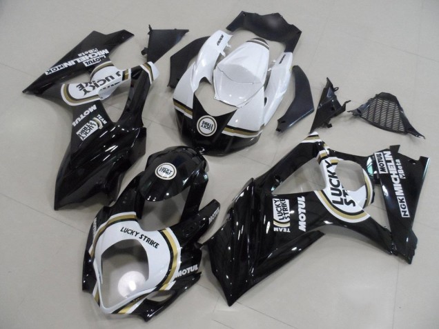 07-08 Schwarzer Lucky Strike Suzuki GSXR 1000 Motorrad Verkleidung 07-08 Schwarzer Lucky Strike Suzuki GSXR 1000 Motorrad Verkleidung