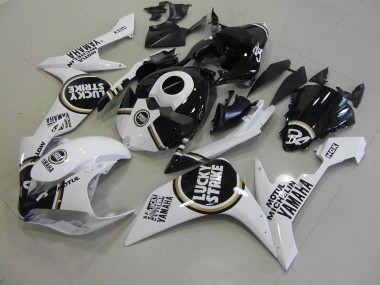 07-08 Schwarzer Lucky Strike Yamaha YZF R1 Motorrad Verkleidung