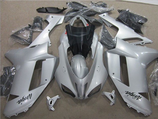 07-08 Silber Kawasaki ZX6R Motorrad Verkleidungen