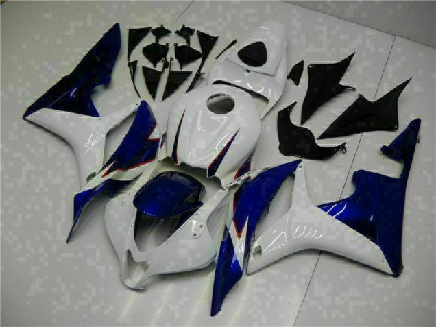 07-08 Weiß Blau Honda CBR600RR Motorrad Verkleidung 07-08 Weiß Blau Honda CBR600RR Motorrad Verkleidung