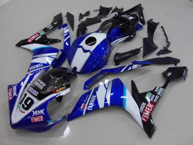 07-08 Weiß Blau Yamaha YZF R1 Motorrad Verkleidung
