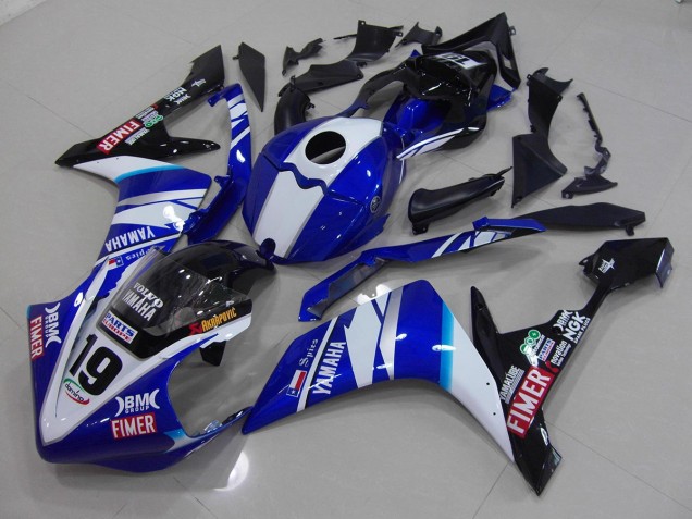 07-08 Weiß Blau Yamaha YZF R1 Motorrad Verkleidung