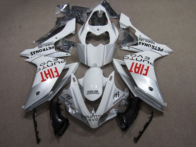 07-08 Weiß Fiat Yamaha YZF R1 Motorrad Verkleidung