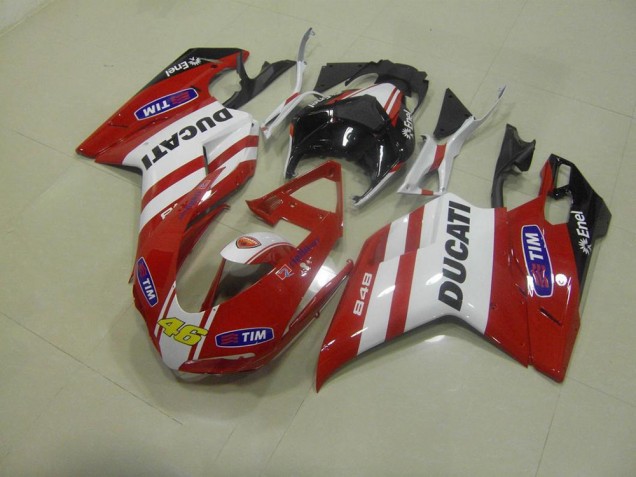 07-14 Rot 46 Ducati 848 1098 1198 Motorrad Verkleidung 07-14 Rot 46 Ducati 848 1098 1198 Motorrad Verkleidung