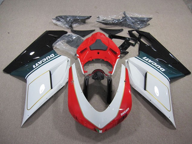 07-14 Weiß Rot Ducati 1098 848 Motorrad Verkleidung 07-14 Weiß Rot Ducati 1098 848 Motorrad Verkleidung