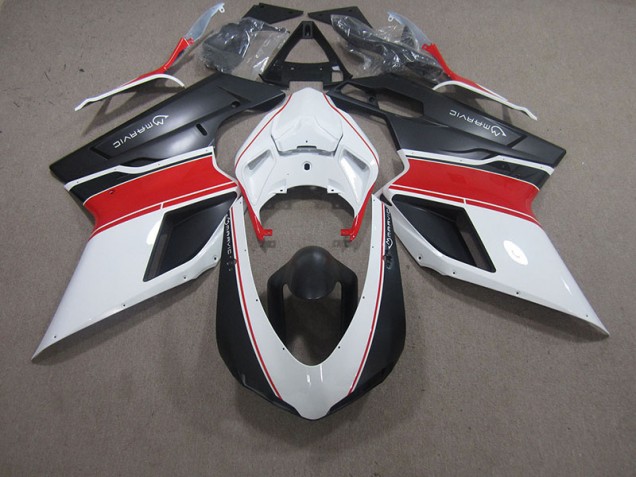 07-14 Weiß Rot Schwarz Marvic Ducati 848 Motorrad Verkleidung 07-14 Weiß Rot Schwarz Marvic Ducati 848 Motorrad Verkleidung