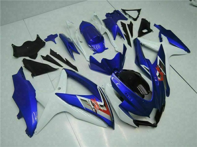 08-10 Blau Weiß Suzuki GSXR 600/750 Motorrad Vollverkleidung 08-10 Blau Weiß Suzuki GSXR 600/750 Motorrad Vollverkleidung