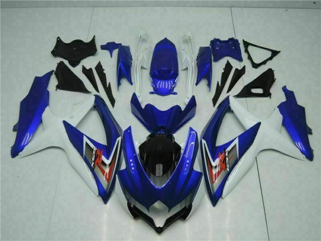 08-10 Blau Weiß Suzuki GSXR 600/750 Motorrad Vollverkleidung 08-10 Blau Weiß Suzuki GSXR 600/750 Motorrad Vollverkleidung