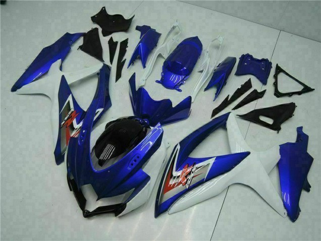 08-10 Blau Weiß Suzuki GSXR 600/750 Motorrad Vollverkleidung & Plastik 08-10 Blau Weiß Suzuki GSXR 600/750 Motorrad Vollverkleidung & Plastik