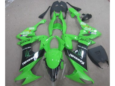 08-10 Grün Schwarz Monster Kawasaki ZX10R Motorrad Verkleidung