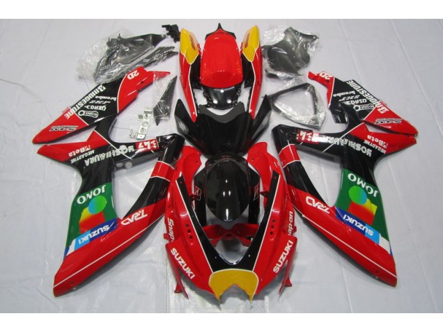 08-10 Rot Schwarz Jomo Suzuki GSXR 600 Motorrad Verkleidung 08-10 Rot Schwarz Jomo Suzuki GSXR 600 Motorrad Verkleidung