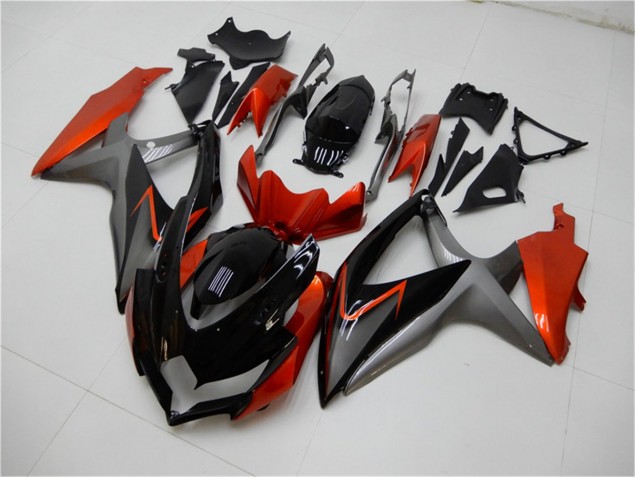 08-10 Schwarz Orange Grau Suzuki GSXR 600/750 Motorrad Verkleidung 08-10 Schwarz Orange Grau Suzuki GSXR 600/750 Motorrad Verkleidung