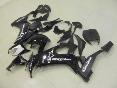 08-10 Schwarz Silkolene Kawasaki ZX10R Motorrad Verkleidung