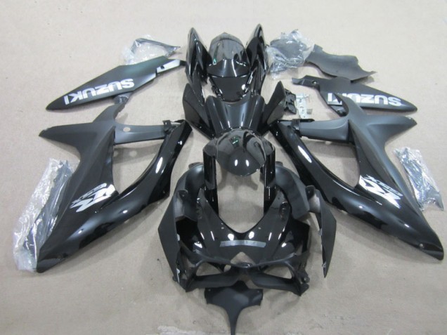 08-10 Schwarz Suzuki GSXR 600 Motorrad Verkleidungen
