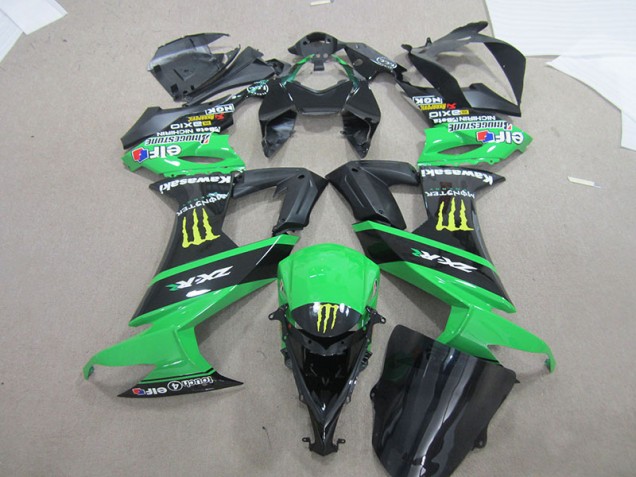 08-10 Schwarz grünes Monster Kawasaki ZX10R Motorrad Verkleidung 08-10 Schwarz grünes Monster Kawasaki ZX10R Motorrad Verkleidung