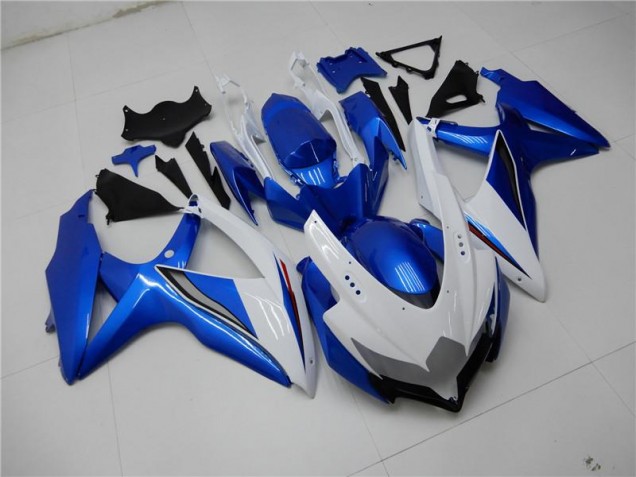 08-10 Weiß Blau Suzuki GSXR 600/750 Motorrad Verkleidungen