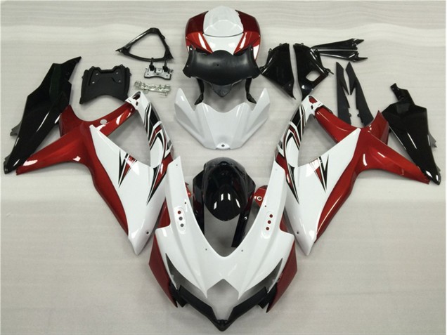 08-10 Weiß Rot Schwarz Suzuki GSXR 600/750 Motorrad Verkleidung