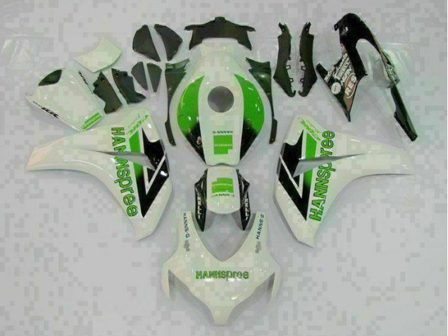 08-11 Grün Weiß Honda CBR1000RR Motorrad Vollverkleidung