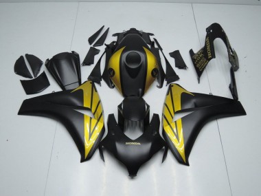 08-11 Matt Schwarz und Gold Honda CBR1000RR Motorrad Verkleidung