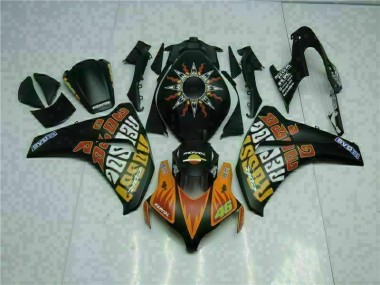 08-11 Orange Schwarz Honda CBR1000RR Motorrad Verkleidung