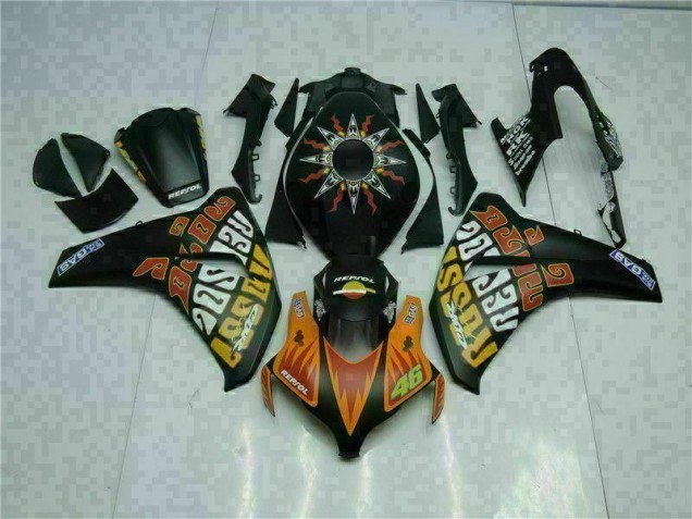 08-11 Orange Schwarz Honda CBR1000RR Motorrad Verkleidung