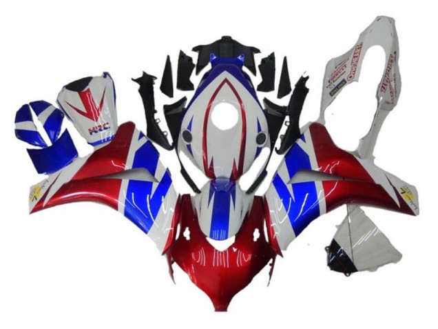 08-11 Rot Blau Weiß Honda CBR1000RR Motorrad Verkleidung