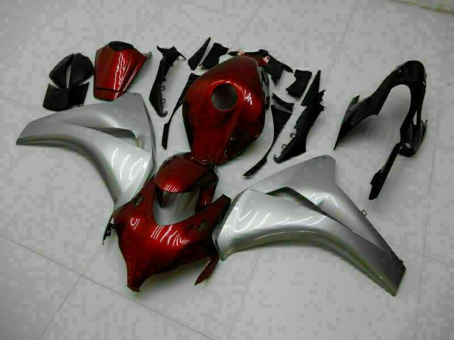 08-11 Rot Silber Honda CBR1000RR Motorrad Vollverkleidung