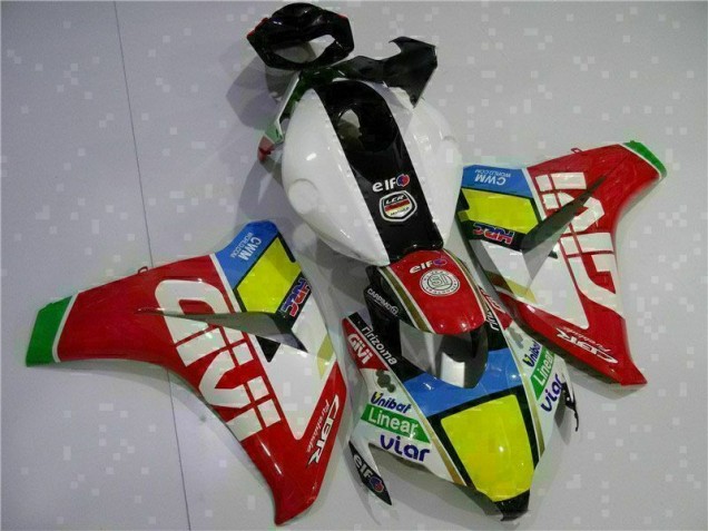 08-11 Rot Weiß Honda CBR1000RR Motorrad Verkleidung Komplett Sets