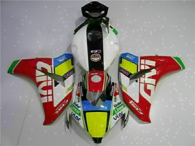 08-11 Rot Weiß Honda CBR1000RR Motorrad Verkleidung Komplett Sets