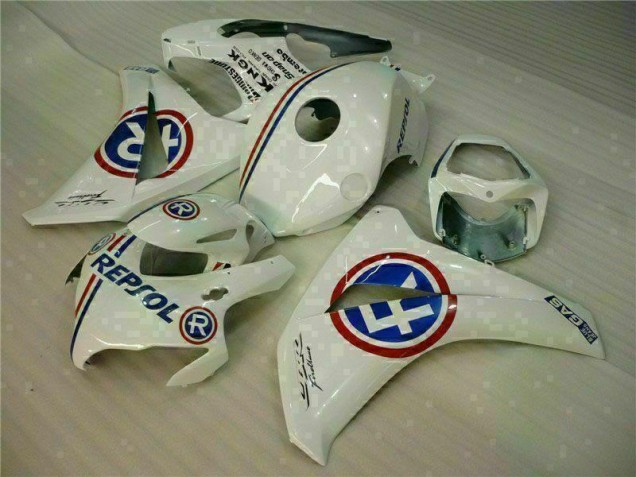 08-11 Weiß Blau Repsol Honda CBR1000RR Motorrad Verkleidungen