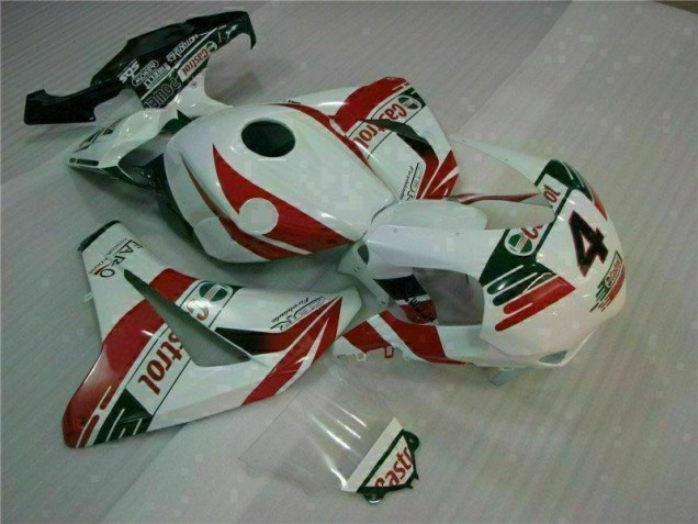 08-11 Weiß Castrol 4 Honda CBR1000RR Motorrad Verkleidung