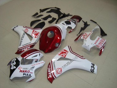 08-11 Weiß Rot HARC Pro PIAA 634 Honda CBR1000RR Motorrad Verkleidung