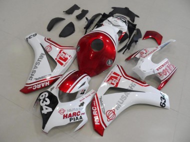 08-11 Weiß Rot HARC Pro PIAA 634 Honda CBR1000RR Motorrad Verkleidungen