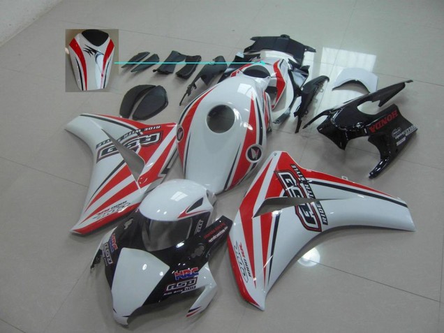 08-11 Weiß Rot Rsd Honda CBR1000RR Motorrad Verkleidung