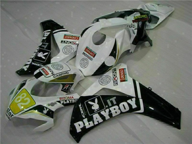 08-11 Weiß Schwarz Playboy Honda CBR1000RR Motorrad Verkleidung 08-11 Weiß Schwarz Playboy Honda CBR1000RR Motorrad Verkleidung