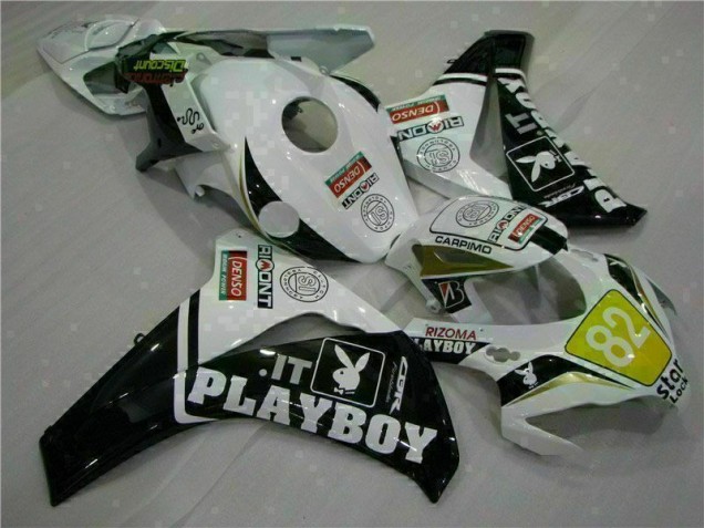 08-11 Weiß Schwarz Playboy Honda CBR1000RR Motorrad Verkleidung 08-11 Weiß Schwarz Playboy Honda CBR1000RR Motorrad Verkleidung