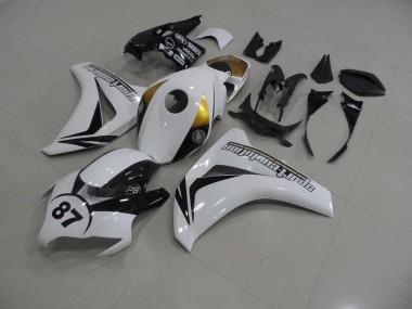 08-11 Weiß Und Schwarz 87 Honda CBR1000RR Motorrad Verkleidung