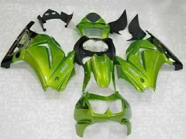 08-12 Grün Schwarz Kawasaki EX250 Motorrad Verkleidung & Plastik