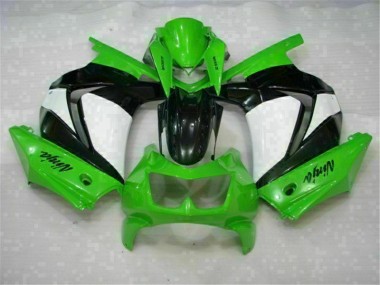 08-12 Grün Schwarzer Ninja Kawasaki EX250 Motorrad Vollverkleidung