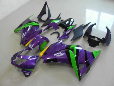 08-12 Lila EVA Rennen Kawasaki ZX250R Motorrad Verkleidung