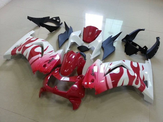 08-12 Rosarote Flamme Kawasaki ZX250R Motorrad Verkleidung 08-12 Rosarote Flamme Kawasaki ZX250R Motorrad Verkleidung