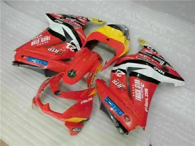 08-12 Rot Gelb Kawasaki EX250 Motorrad Verkleidung 08-12 Rot Gelb Kawasaki EX250 Motorrad Verkleidung