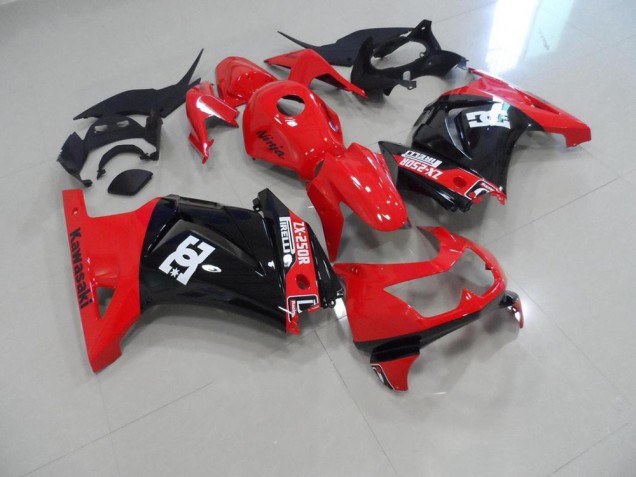 08-12 Rot Schwarz Kawasaki ZX250R Motorrad Verkleidung 08-12 Rot Schwarz Kawasaki ZX250R Motorrad Verkleidung