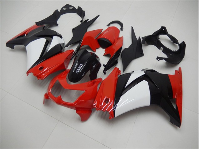 08-12 Rot Schwarz Weiß Kawasaki EX250 Motorrad Verkleidung