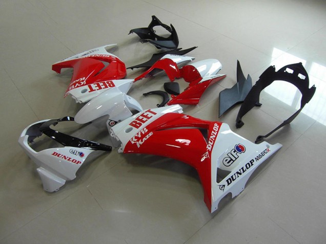 08-12 Rot Weiß BEET Kawasaki ZX250R Motorrad Verkleidung 08-12 Rot Weiß BEET Kawasaki ZX250R Motorrad Verkleidung