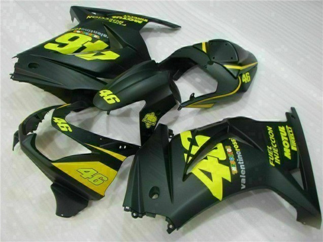 08-12 Schwarz Gelb 46 Kawasaki EX250 Motorrad Verkleidung 08-12 Schwarz Gelb 46 Kawasaki EX250 Motorrad Verkleidung