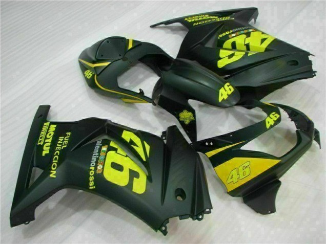 08-12 Schwarz Gelb 46 Kawasaki EX250 Motorrad Verkleidung 08-12 Schwarz Gelb 46 Kawasaki EX250 Motorrad Verkleidung